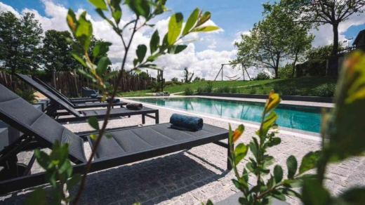 swimming pool at the yoga retreat centre