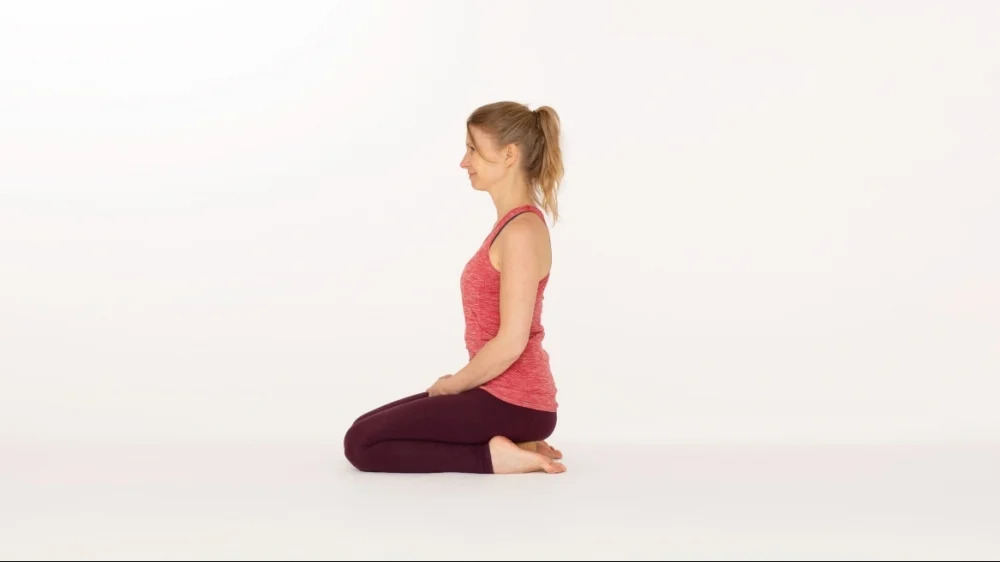 Downward-Facing Hero Pose (Virasana Forward) | Iyengar Yoga