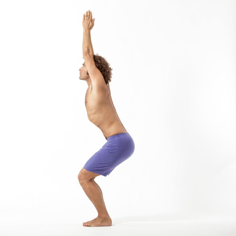 Yoga practice set steps to sun salutations Vector Image