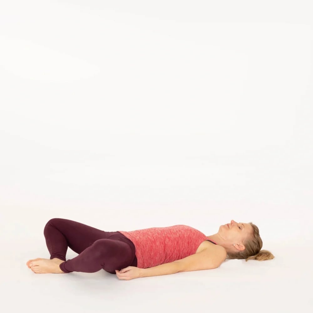 Young Slim Blond Woman In Yoga Class Lay On Floor. Girl Do Meditation  Corpse Pose, Savasana For Relaxation. Healthy Lifestyle In Fitness Center.  Stock Photo, Picture and Royalty Free Image. Image 76610878.